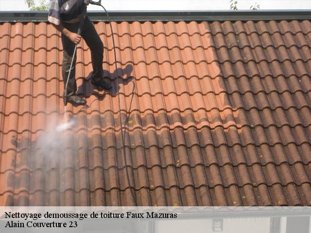 Nettoyage demoussage de toiture  faux-mazuras-23400 Alain Couverture 23