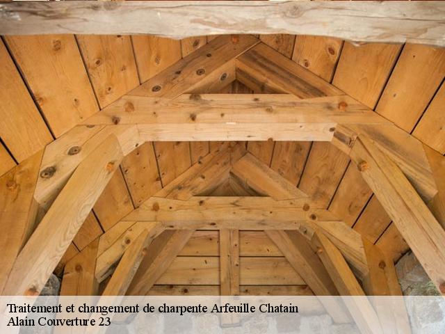 Traitement et changement de charpente  arfeuille-chatain-23700 Alain Couverture 23